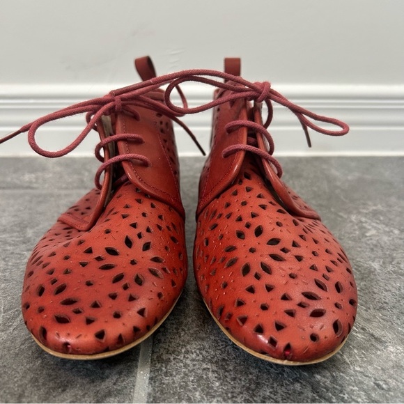 Sixty Seven Leather Booties Cognac Brown Size EU38 US7.5 Made in Spain - Picture 5 of 16